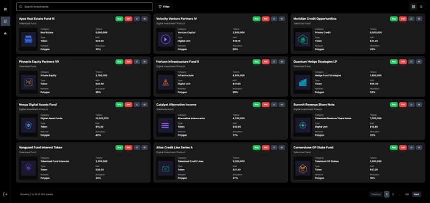 Mercury RWA Marketplace Dashboard